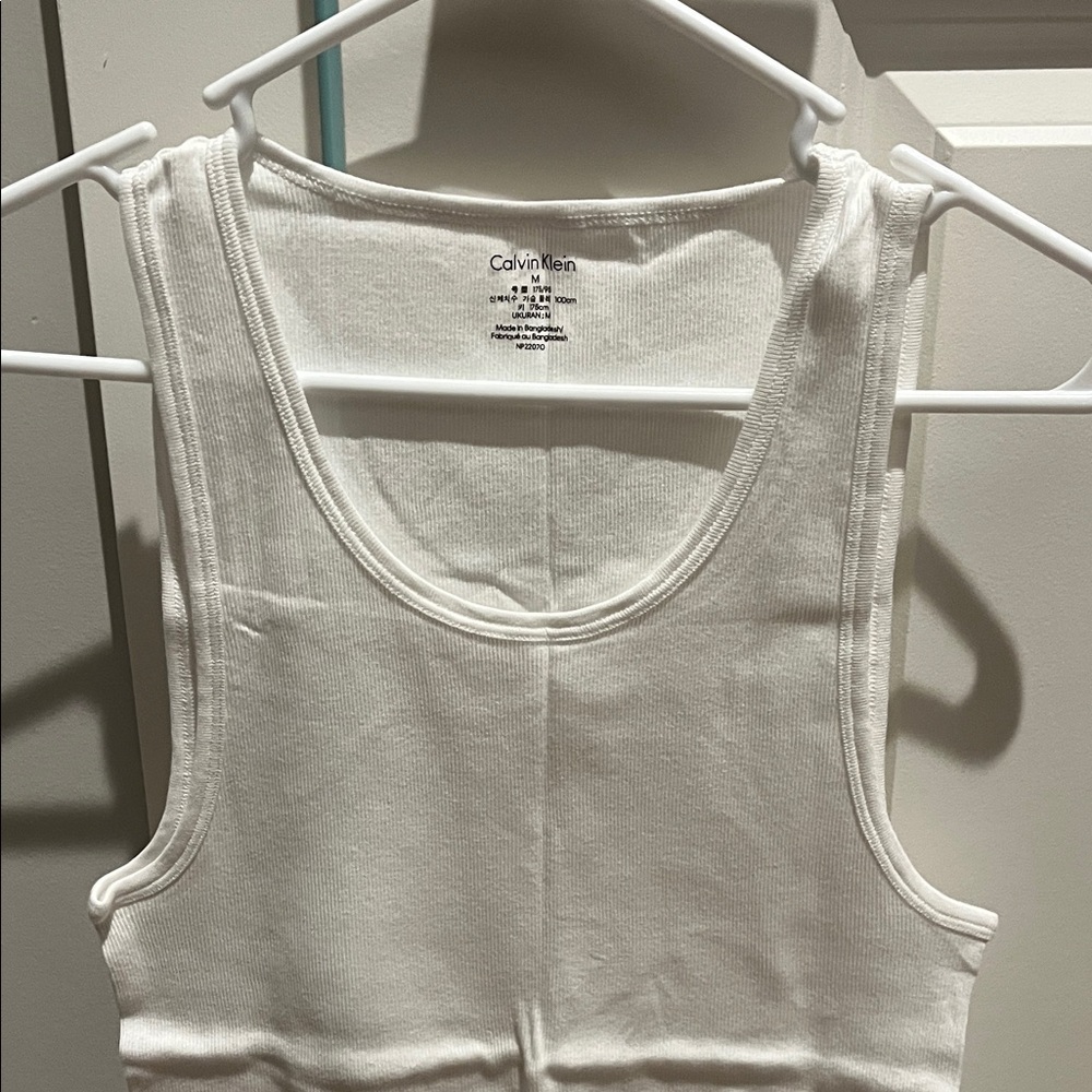 3 Calvin Klein Classic White Tank Tops